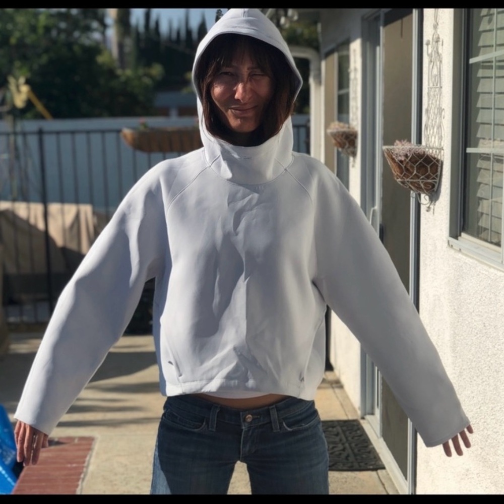 Lululemon -AirWrap Modal Pullover Hoodie in Alpine White (very light grey)
